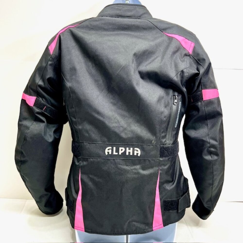 ALPHA CYCLE GEAR  WOMEN MOTORCYCLE JACKET Small RIDING ARMOR LINNING REMOVABLE - Picture 3 of 7